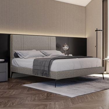 Imagem de Base Bi Partida Slim Casal em Linho com Cabeceira Skybox