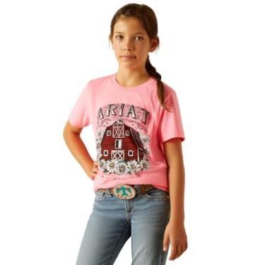 Imagem de ARIAT Camiseta floral para meninas, Gelo rosa, XXG