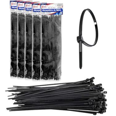 Imagem de Kit com 500 Abraçadeira Fita de Nylon Lacre 25cm Fita Hellerman 3.6x250mm Enforca Gato