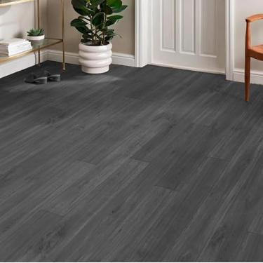 Imagem de Adesivo Para Piso Vinilico Autocolante 5mx61cm Varios Modelos, Proprio Para Chão De Quarto, Cozinha, Sala, Banheiro, Sala De Estar, Piso Em Rolo (P19 - Laminado Preto)