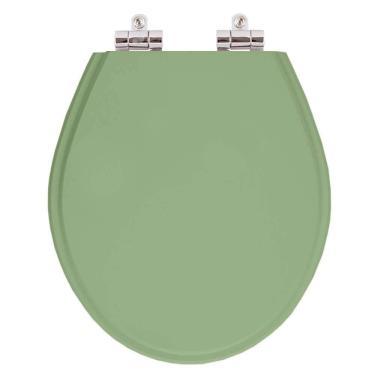 Imagem de Assento Sanitario Poliester Com Amortecedor Ravena Verde Malva Para Vaso Deca