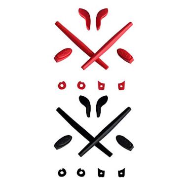 Imagem de Mryok – Kits de reposição para protetores de ouvido para óculos de sol Oakley Juliet – Opções, Red & Black, One Size