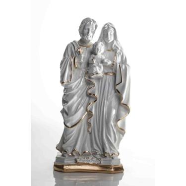 Imagem de Imagem Sagrada Família Laqueada, 30 cm, Estátua Religiosa para Casa, Escritório ou Casamento