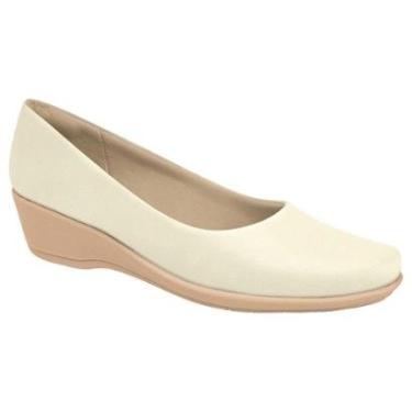 Imagem de Sapato Feminino Ivone Anabela Off White Avelã Piccadilly 143133-311-Feminino