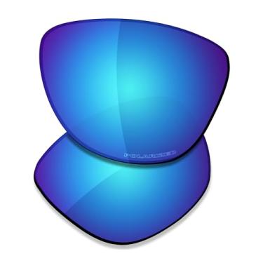 Imagem de SAUCER Lentes de reposição premium para óculos de sol Oakley Frogskins XS OJ9006 High Defense - Azul Glaciar Polarizado