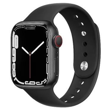 Imagem de Pulseira esportiva de silicone para Apple Watch SE/SE2 3/Series 11 10 9 8 mm, 49 mm e 38 mm, 40 mm, 44 mm, 41 mm, 45 mm, 42 mm, 46 mm, 49 mm, 38 mm, Ultra/Ultra2 3, feminino e masculino