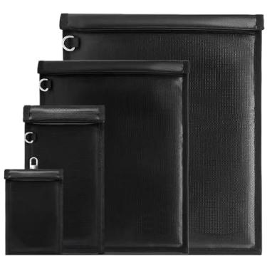 Imagem de FOVNOT Pacote com 4 bolsas Faraday, bolsa Faraday para chaves de carro, à prova de fogo, à prova d'água, RFID, bolsa Faraday para chaves de carro, bolsa com bloqueio de sinal para documentos, tablets,