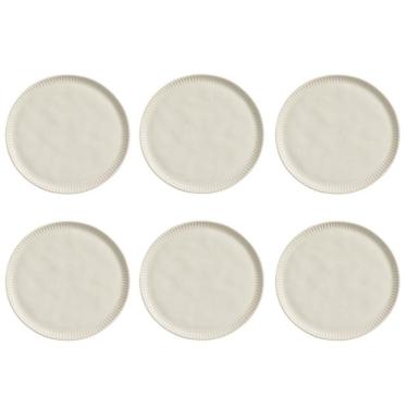 Imagem de Conjunto De Pratos Rasos 06 Peças Linhas Clay Porto Brasil