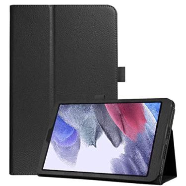 Imagem de EKVINOR Capa para Galaxy Tab A7 Lite 8,7 polegadas 2021 (SM-T220/T225/T227), capa protetora leve de couro PU com suporte para tablet Samsung Galaxy Tab A7 Lite de 8,7 polegadas versão 2021 - preta