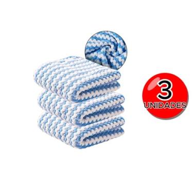 Imagem de Pano Multiuso Reutilizavel De Limpeza Microfibra 25x25 (3)