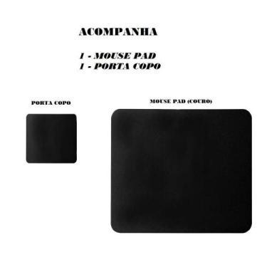 Imagem de Mousepad Desk Pad Extra Grande Office 90X40 Couro E Apoio - Genertoy