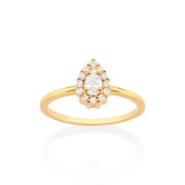Imagem de Anel banhado ouro 3x 24k 18k e 22k feminino rommanel skinny fino gota 