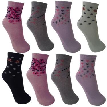 Imagem de Kit 24 Pares De Meias Cano Longo Sortida Feminina MFL - Naimus, Sortid