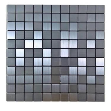 Imagem de Pastilha Aluminio Adesiva Decoração Banheiro Cozinha Prata - NeoBlue