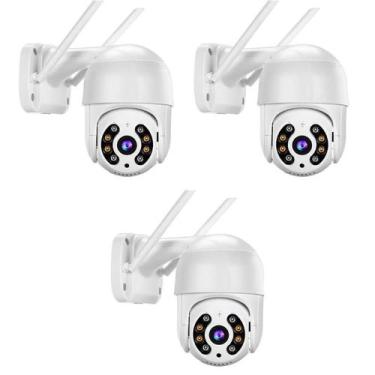 Imagem de Kit 3 Câmera externa wi-fi giratória 360 Segurança - Kit 3 Câmeras Seg