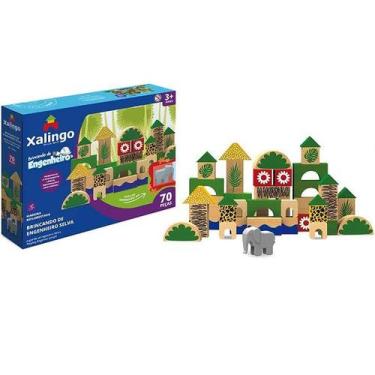 Imagem de Brincando de Engenheiro Selva 70 Peças Xalingo