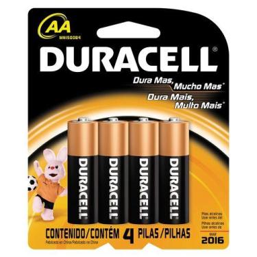 Imagem de Pilha Alcalina AA Duracell - Cartela com 4 pilhas, Aa, 4 unidades, Dur