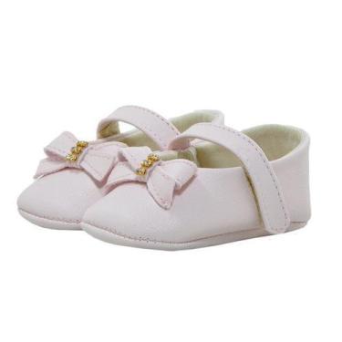 Imagem de Sapatinho de Bebê Bicho de Pé - Sapatilha Feminina c/ Laço Palito e St
