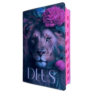 Imagem de Bíblia NVI leão Deus pai  Com índice Letras grandes - CENTRAL