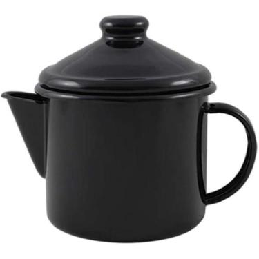 Imagem de Bule para Chá esmaltado Preto mãe ágata 600ml ewel - Ewel - Mãe Agata