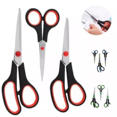 Imagem de Kit 3 Tesouras Afiadas Para Trabalho e Costura Profissional - ATENA