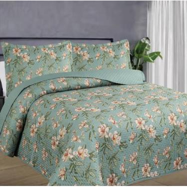 Imagem de Kit Colcha Cobre Leito Super King Size Dupla Face 3 Peças 200 Fios Jas