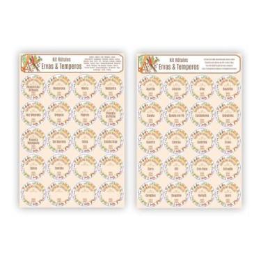 Imagem de Etiqueta Adesivo Porta Tempero Condimentos Especiarias Ervas - Micro O