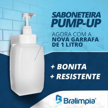 Imagem de Saboneteira PUMP UP Capacidade 1 Litro BRALIMPIA , Saboneteira PUMP UP