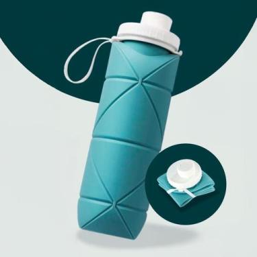 Imagem de Garrafa Dobrável 600Ml Inquebrável Leve E Portátil Bolsa - Desert