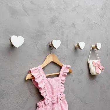 Imagem de 4 Ganchos de parede coração infantil decoração baby 4Cabb15c - Souveni