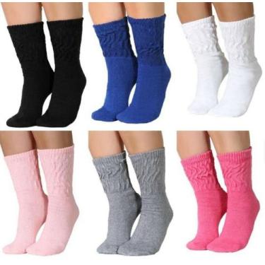 Imagem de 4 Pares Meia Academia Aeróbica ALGODÃO Colorida feminina Adulto n 34 a