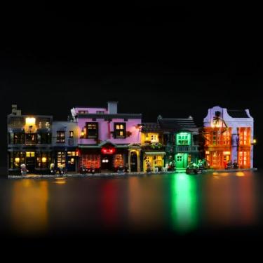 Imagem de MENZAVA LED Light Set Compatible with 75978 Diagon Alley Harry Potter Building Blocks Model - Model Set NOT Included