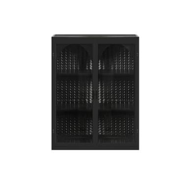 Imagem de EastVita Armários de remédios estilo 2 de parede preto, tamanho único