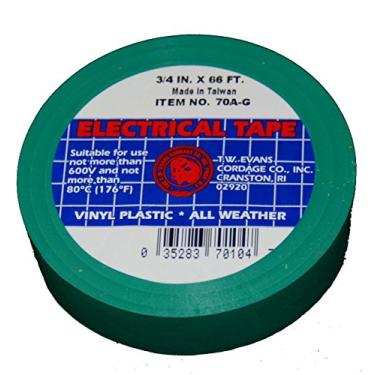 Imagem de T.W Evans Cordage 70A-G Fita Elétrica Verde, 9,5 cm x 1,9 m, Pacote com 10