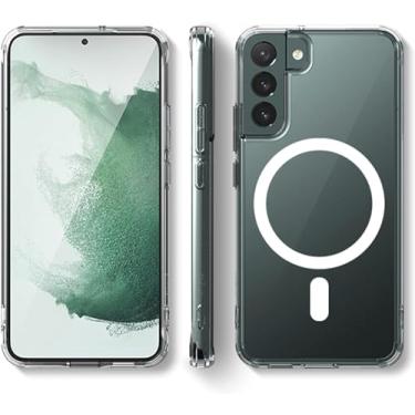 Imagem de A2one Stuff Parte traseira transparente para Samsung Galaxy S23, capa magnética para celular compatível com Magsafe e acessórios projetada para Samsung Galaxy S23 - [6,1 polegadas]