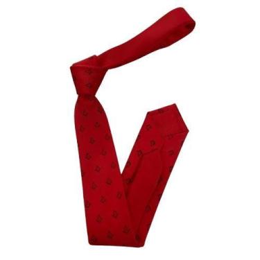 Imagem de Gravata Maçonica Bordada Jacquard  - Dienzo, Vermelho