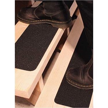 Imagem de Fita antiderrapante FINEHOUS para degraus de escadas externas de 15 x 101 cm – 10 tiras antiderrapantes pretas