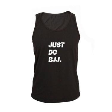 Imagem de Regata Masculina Algodão Jiu Jitsu Just Básica - Ragor, EXG, Preto