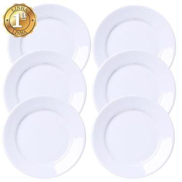 Imagem de Jogo de Pratos Sobremesa Porcelana 6 Peças Restaurante Bar Hotel Germe