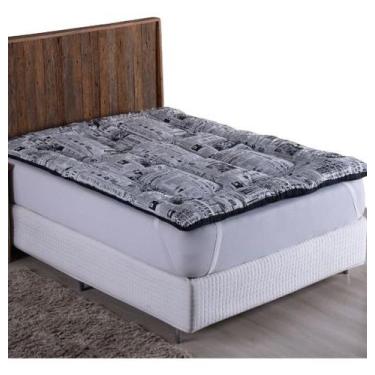 Imagem de Pillow Top Protetor Casal 100%algodão 200 Fios Estampado - DUCASA ENXO