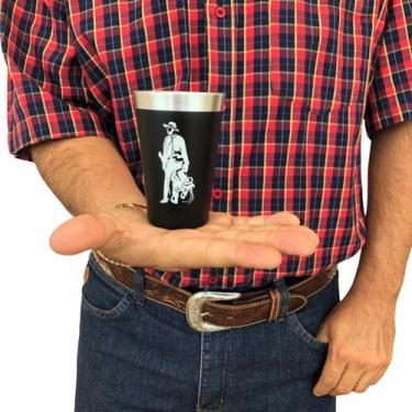 Imagem de Copo parede dupla 200ml de alumínio para tereré água sucos bebidas em 