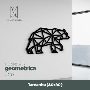Imagem de Quadro Urso Andando Geométrico G13 - Visual Ambiente
