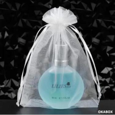 Imagem de 50 Saquinhos De Organza 12x17 Branco Fita Cetim - OKABOX