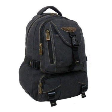 Imagem de Bolsa Mochila Em Lona Resistente Escolar Trabalho Viagem Unissex - KVN