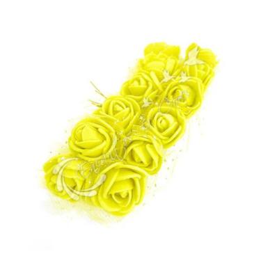 Imagem de Buque de flor 2,5 cm eva amarelo com 12 peças - CARRETEL