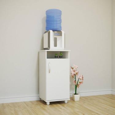 Imagem de Balcão 0,40 com Porta e Suporte para Água Agne . Branco