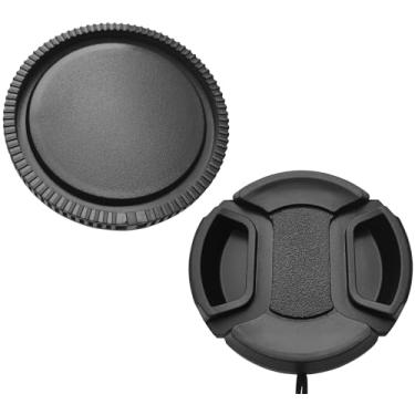 Imagem de Tampa da lente de 40,5 mm + tampa da tampa da lente traseira compatível com Sony E PZ 16-50mm f/3.5-5.6 OSS, FE 28-60mm f/4-5.6 em Alpha A6600 A6500 A6400 A6300 A6100 A6000 A5000, 40,5 mm Rosca de