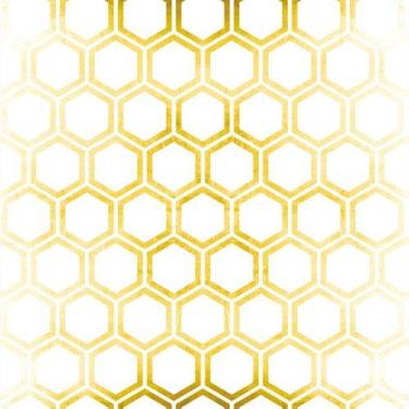 Imagem de Papel De Parede Temático Colmeia E Fundo Branco - 2,50x0,50m - DEKAL D