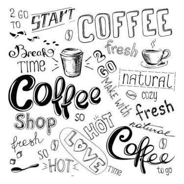 Imagem de Papel De Parede Cantinho Do Café Coffee Branco - 3,00x0,50m - DEKAL DE