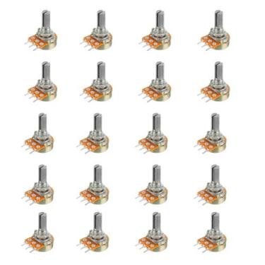 Imagem de Kit 20 Potenciômetro B50K WH-148 20mm - Fox Tools